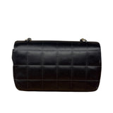 Chanel Black Satin Chocolate Bar Mini Chain Flap Bag 2010