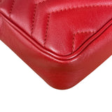 Gucci Red Chevron Quilted Matelasse Mini Leather Shoulder Bag