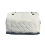Chanel White Quilted Leather Blizzard Zip Flap-Shoulder Bag 2010