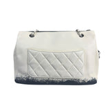 Chanel White Quilted Leather Blizzard Zip Flap-Shoulder Bag 2010