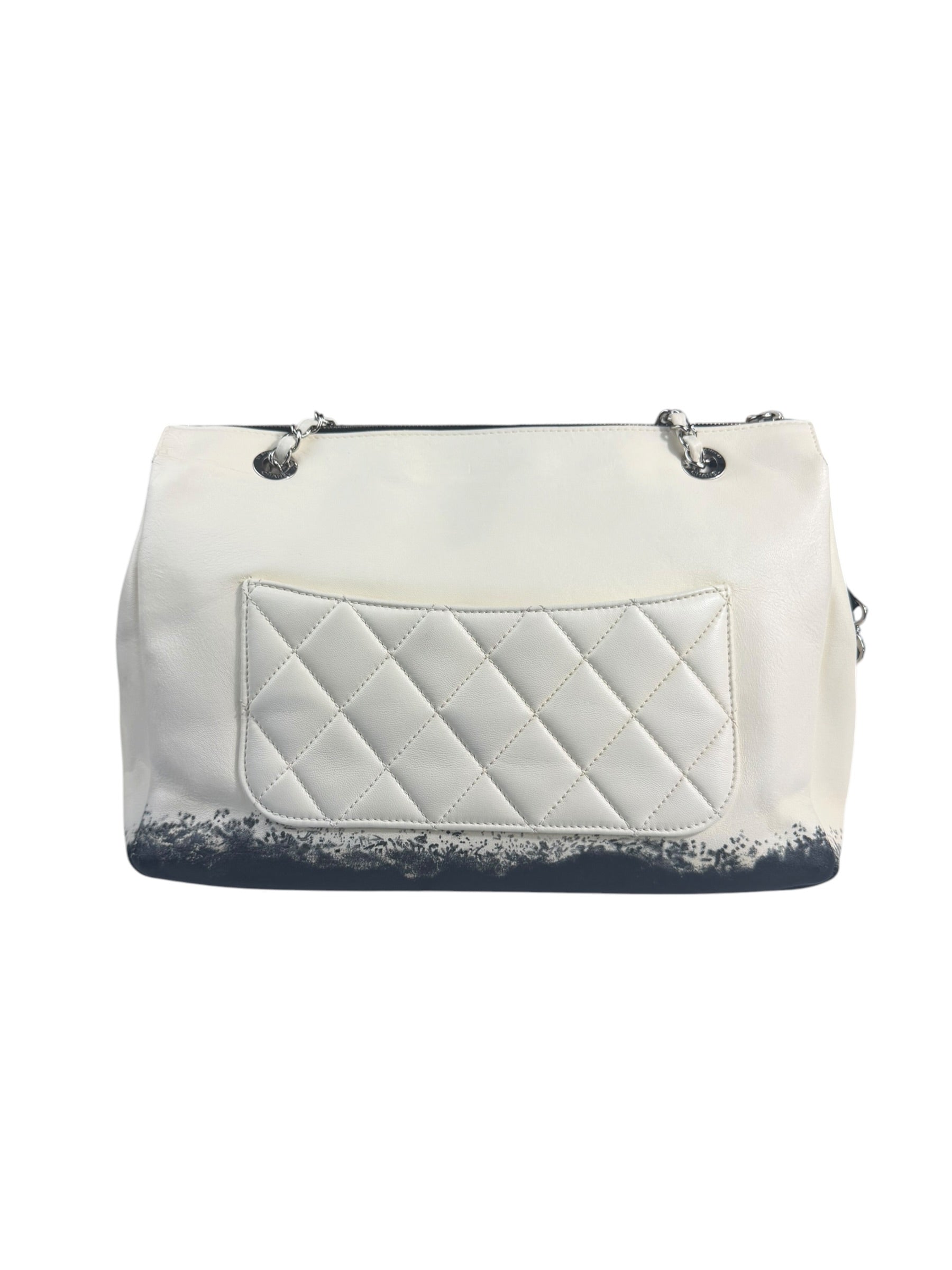 Chanel White Quilted Leather Blizzard Zip Flap-Shoulder Bag 2010
