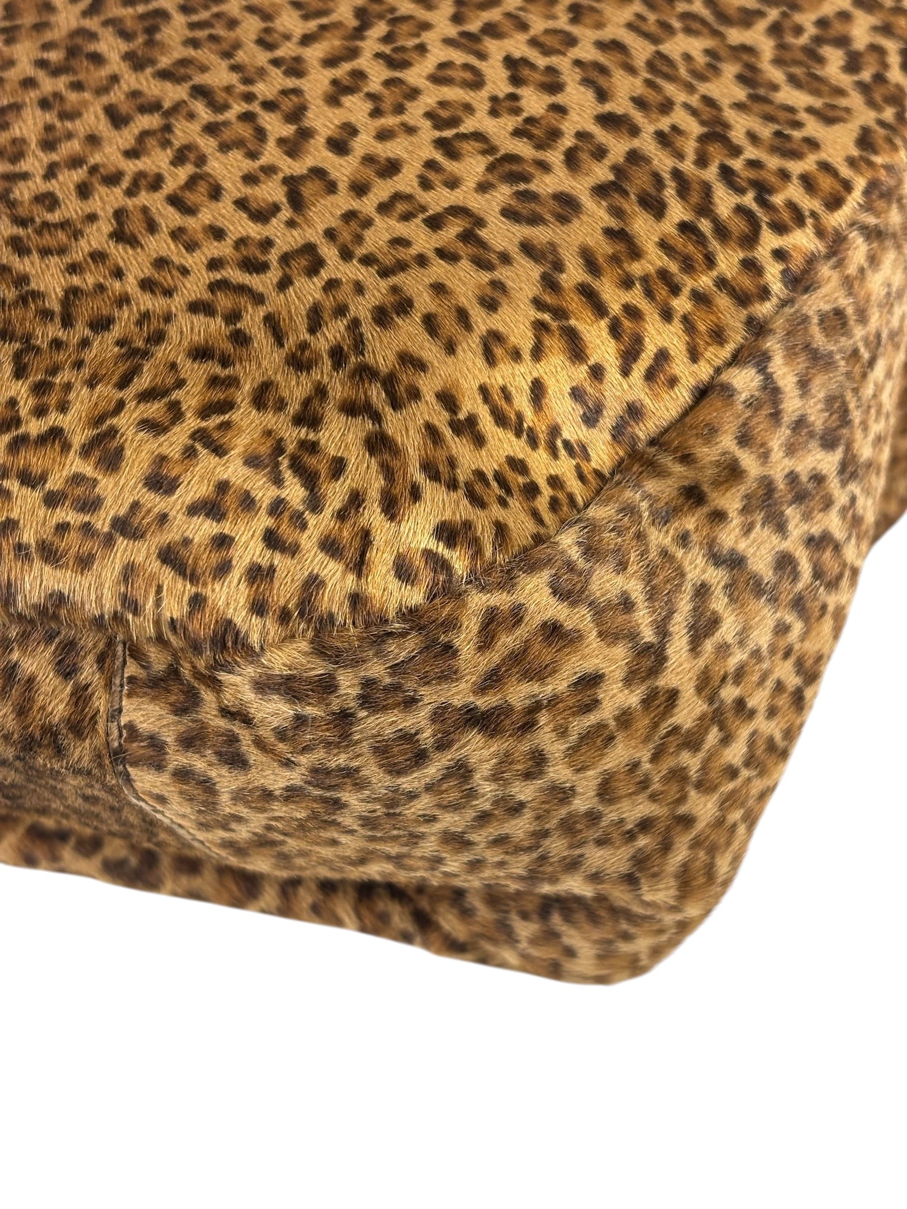 Bottega Veneta Vintage Leopard-Print Pony Hair Tote Bag