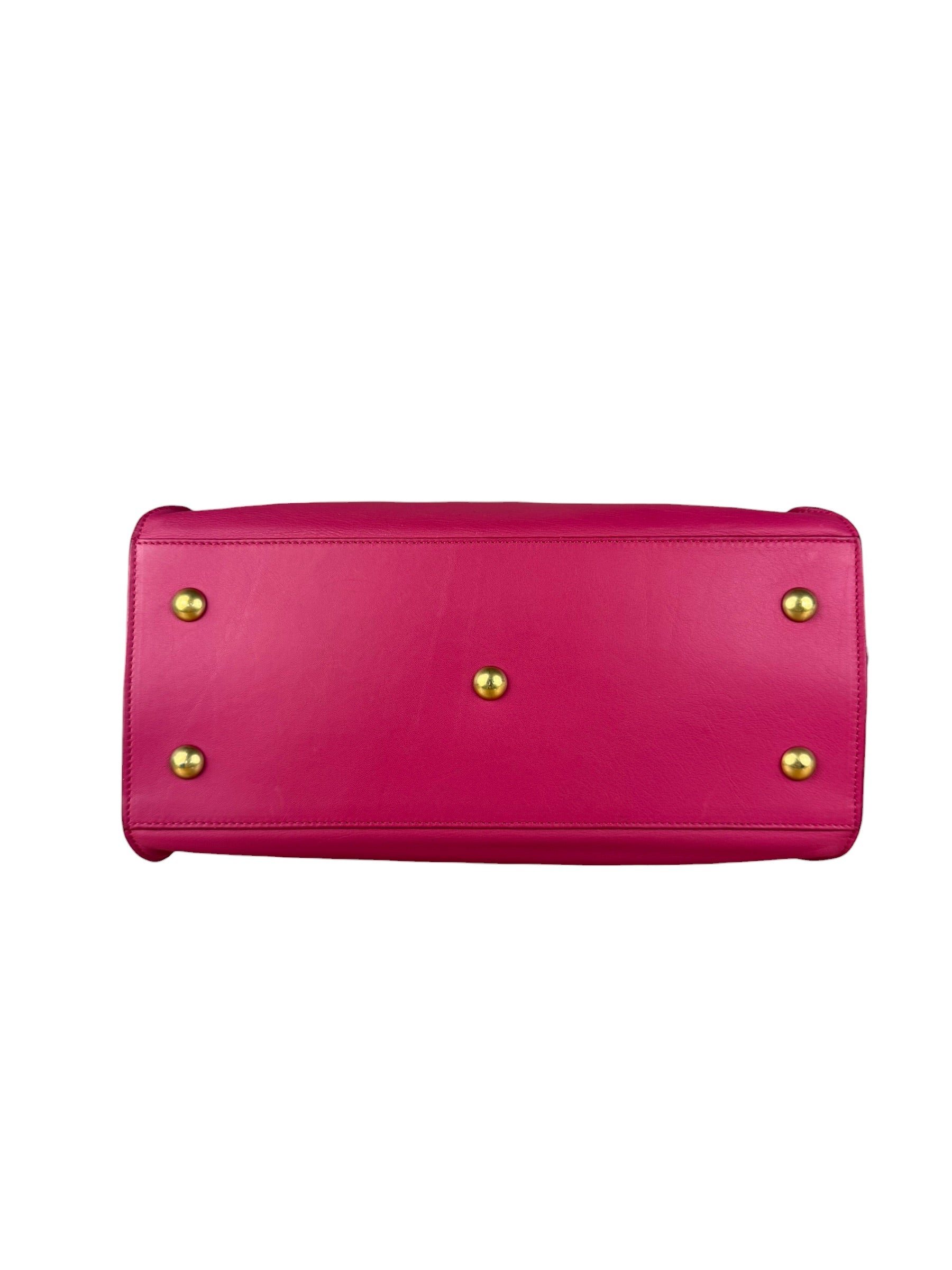 Saint Laurent Classic Y Cabas Fuchsia 2Way Handbag