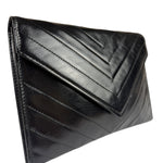 Yves Saint Laurent Black Quilted Leather Clutch