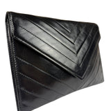 Yves Saint Laurent Black Quilted Leather Clutch