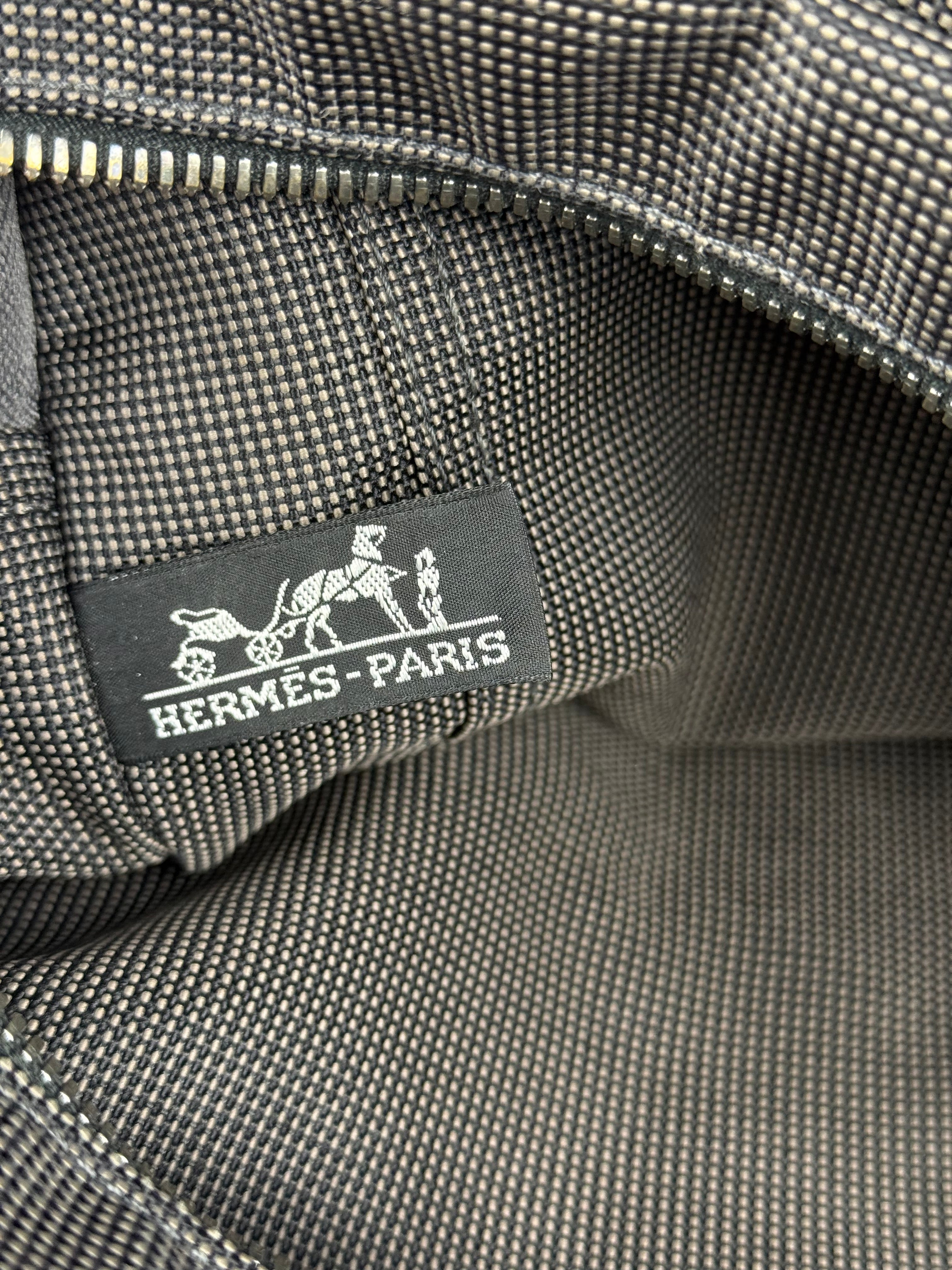 Hermes Herline Canvas Tote Grey