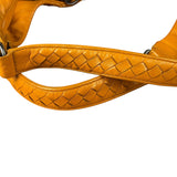 Bottega Veneta Orange/Brown Woven Leather Campana Shoulder Bag