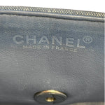 Chanel Blue/Cream Patent Leather Trim East-West Chocolate Bar Shoulder Bag 2002