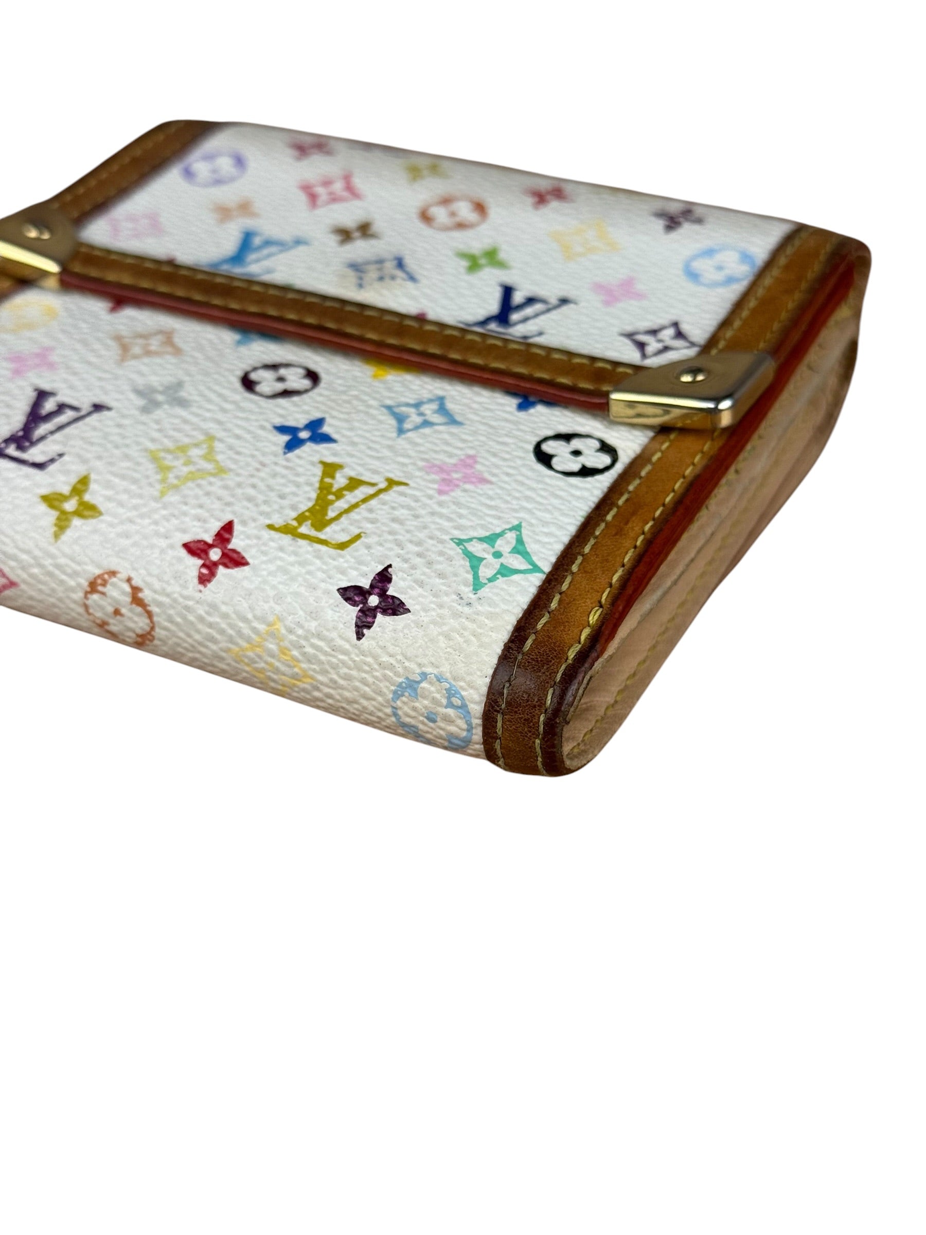 Louis Vuitton White Murakami Compact Wallet