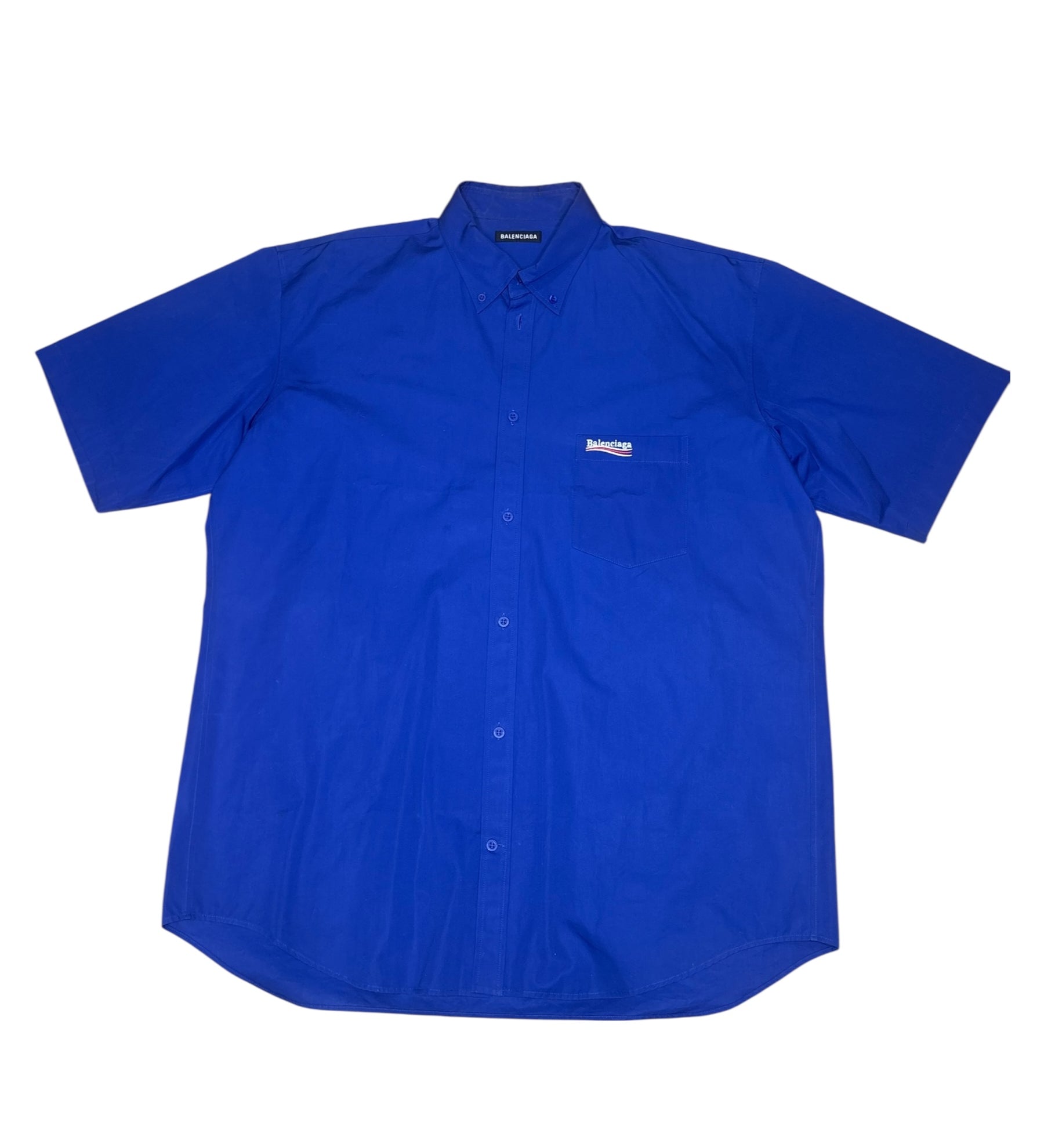 Balenciaga Blue Poplin Button Up Shirt