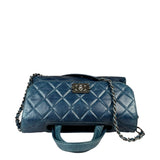 Chanel Blue Quilted Calfskin Large Convertible Boy Two-Way Bag 2012