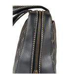 Chanel Vintage Black Leather Wild Stitch Bowler Handbag 2001