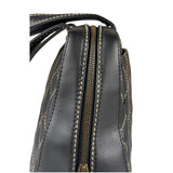Chanel Vintage Black Leather Wild Stitch Bowler Handbag 2001