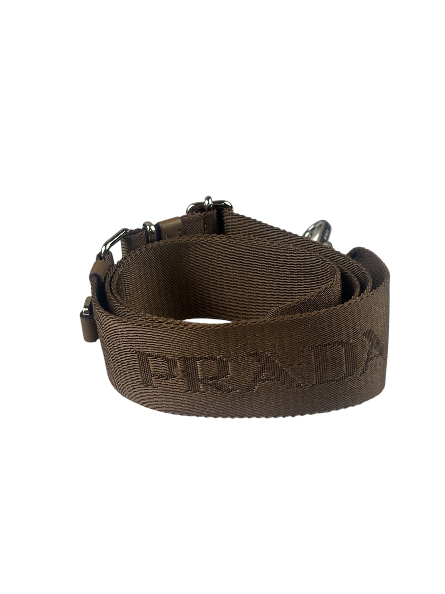 Prada Brown Nylon Pochette Shoulder Bag