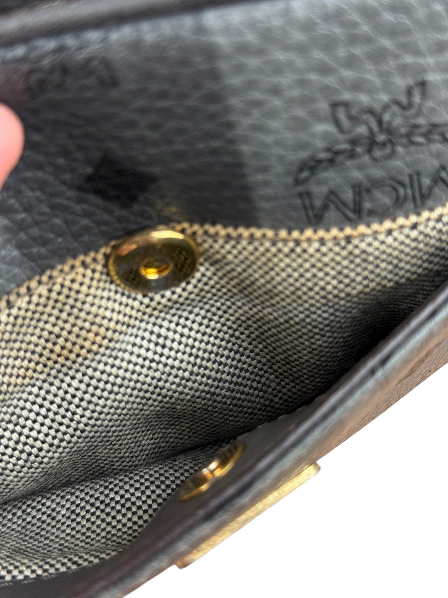 MCM Monogram Stripe Camera Crossbody