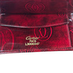Cartier Red Patent Leather Must De Cartier Tri-Fold Wallet