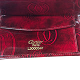 Cartier Red Patent Leather Must De Cartier Tri-Fold Wallet