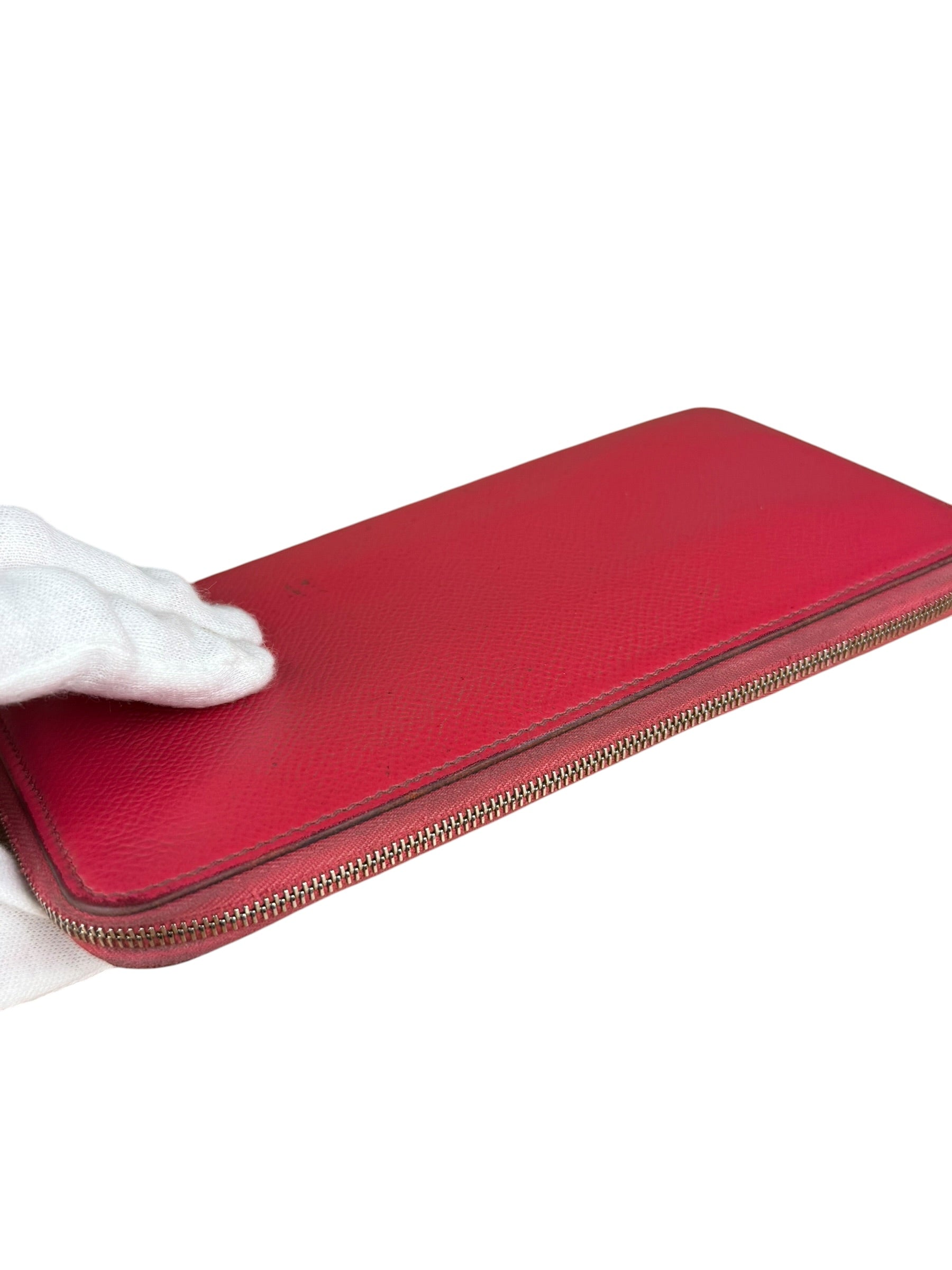 Hermes Pink Epsom Leather Silk'In Long Wallet