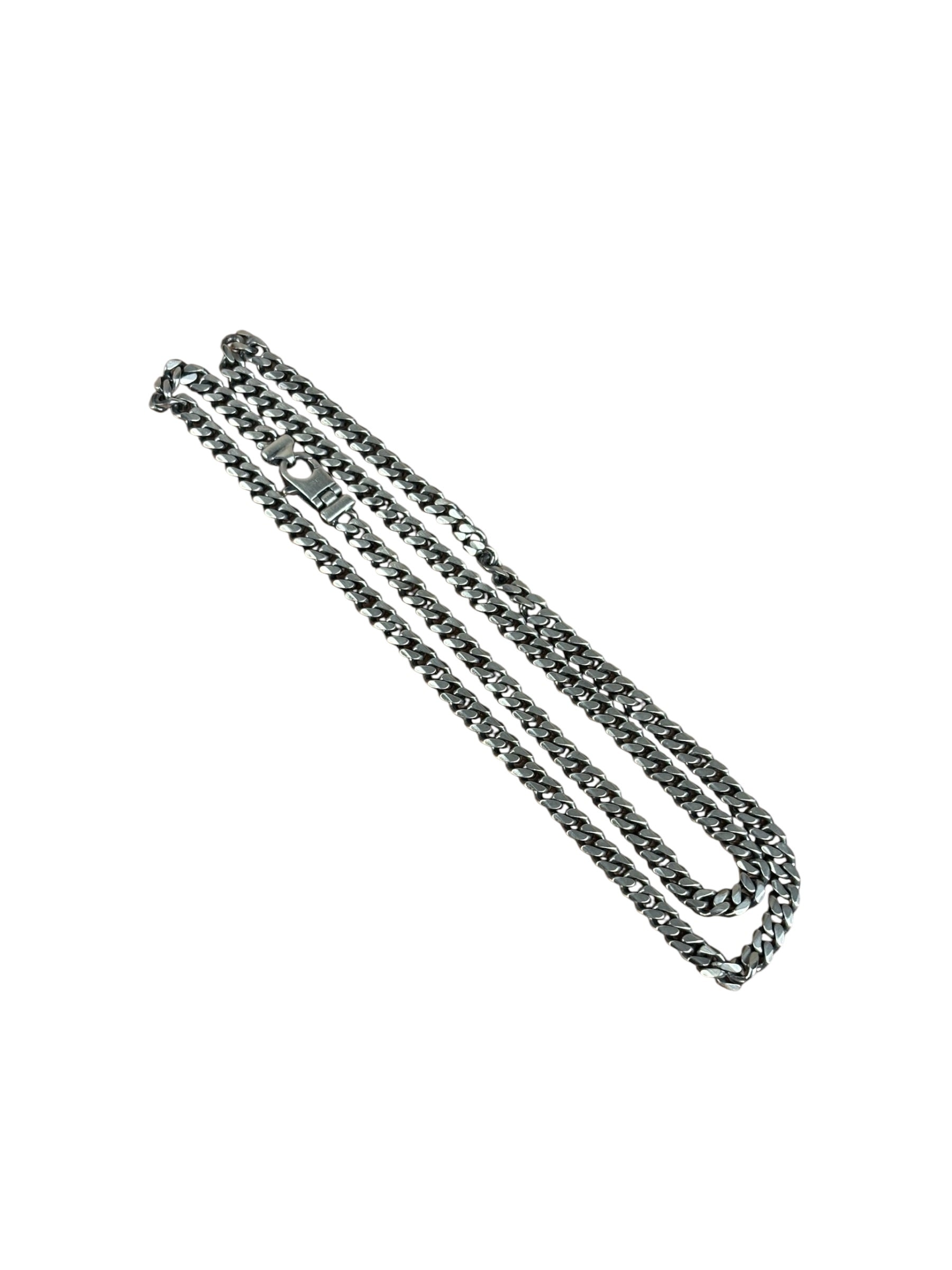 24 Inch .925 Sterling Sliver Thin Cuban Necklace
