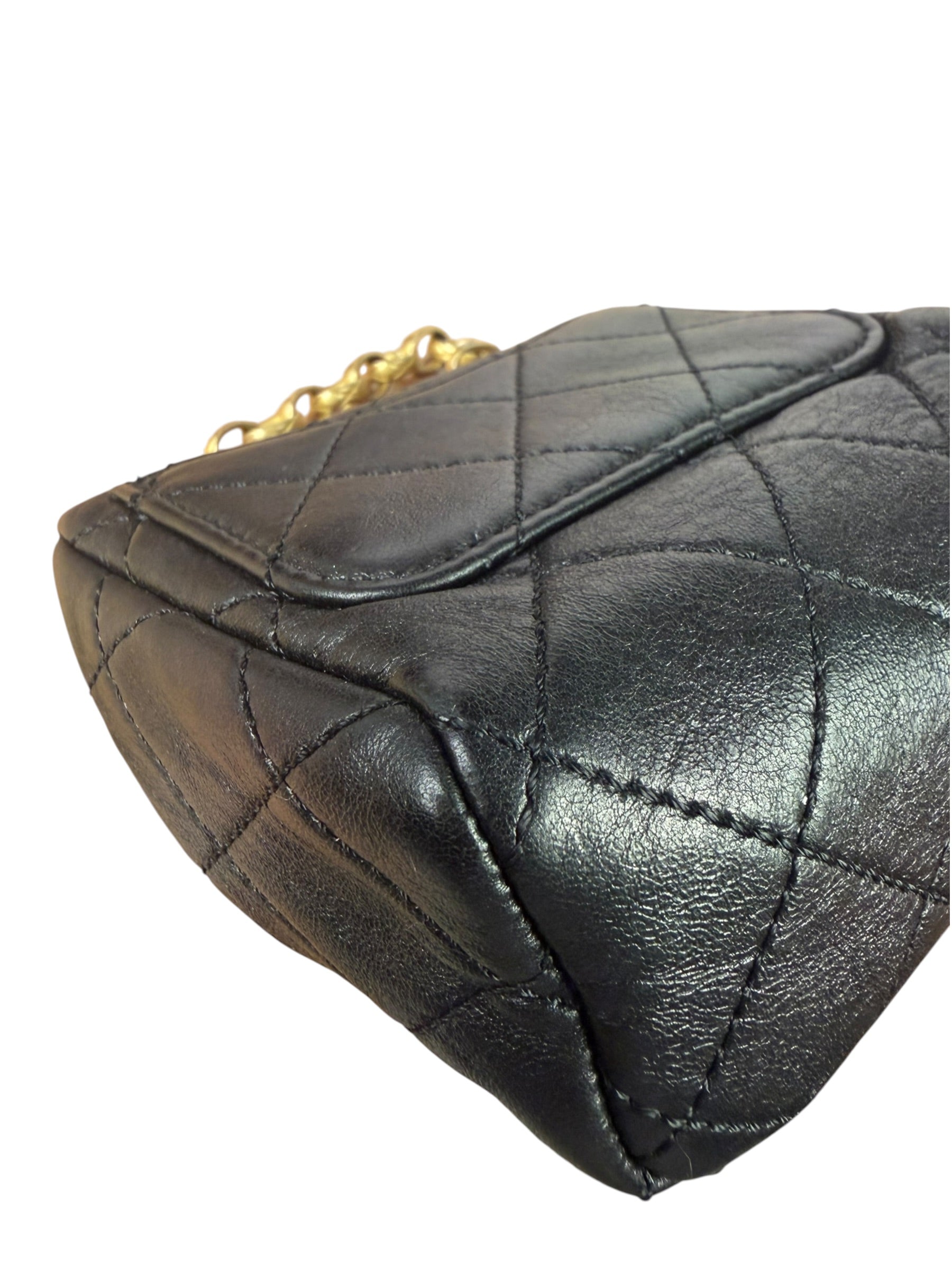 Chanel Black Quilted Leather Kiss-Lock My Crush Micro Bag 2020