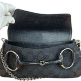 Gucci Black Tom Ford Horsebit Shoulder Bag