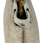 Fendi Cream Fur Lambskin Trim Micro Peekaboo Two-Way Bag