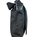 Gucci Black Canvas Flap Messenger Bag