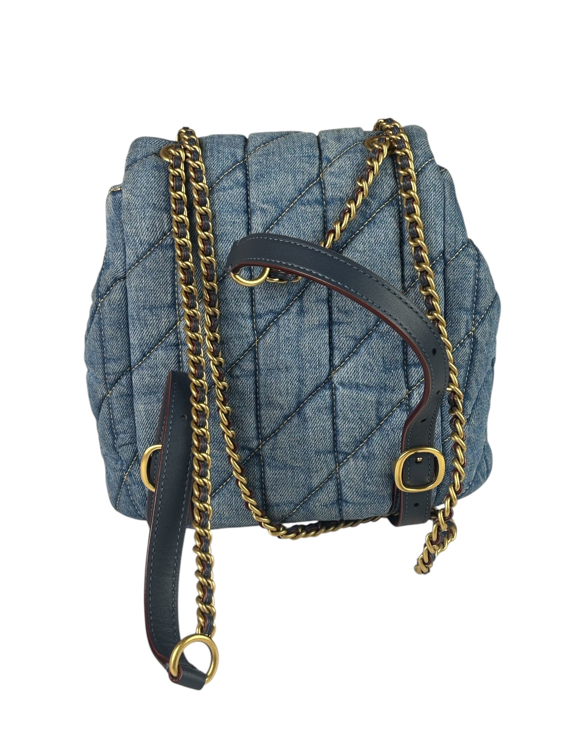 Coach Blue Denim Mini Tabby Backpack
