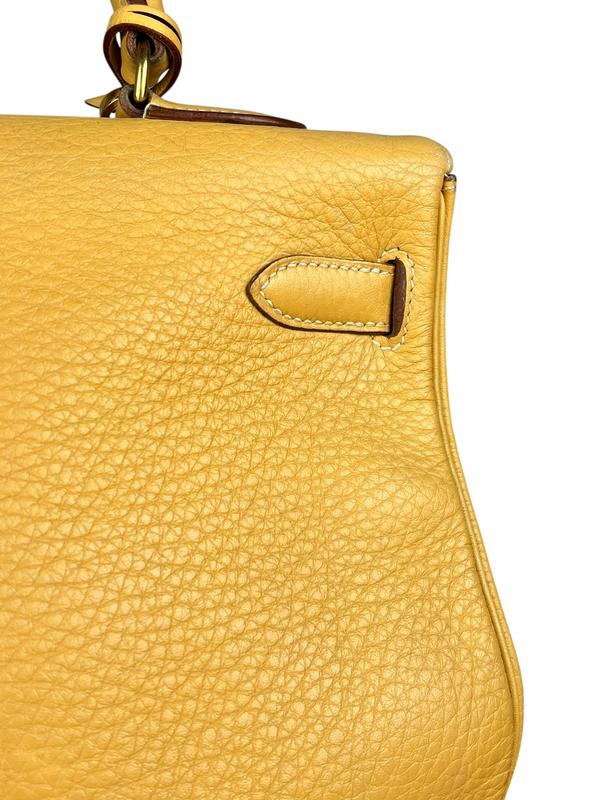 Hermes Kelly 35 Ambre Togo Gold 1997 Handbag