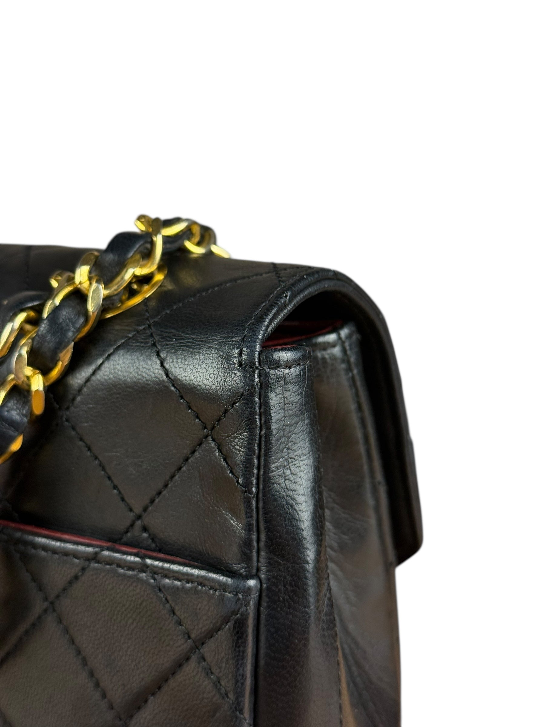 Chanel Vintage Black Quilted Diana Shoulder Bag 1986-1988