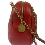 Chanel Red Quilted Leather Camera Bag 2012