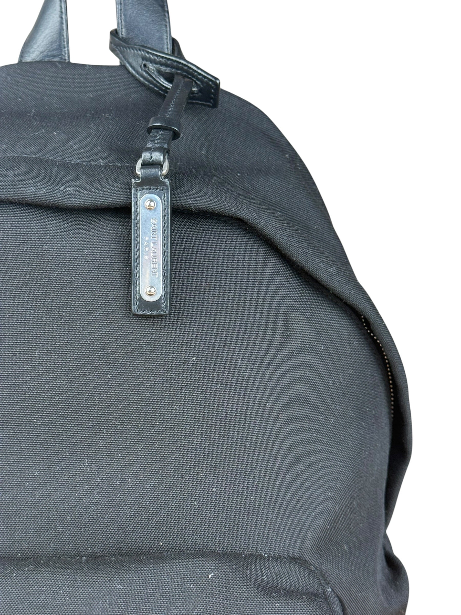 Saint Laurent Black S Canvas Backpack