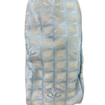 Chanel Light Blue Nylon/Leather Trim Travel Line Tote 2002