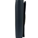 Christian Dior Navy Leather Tri-Fold Compact Wallet
