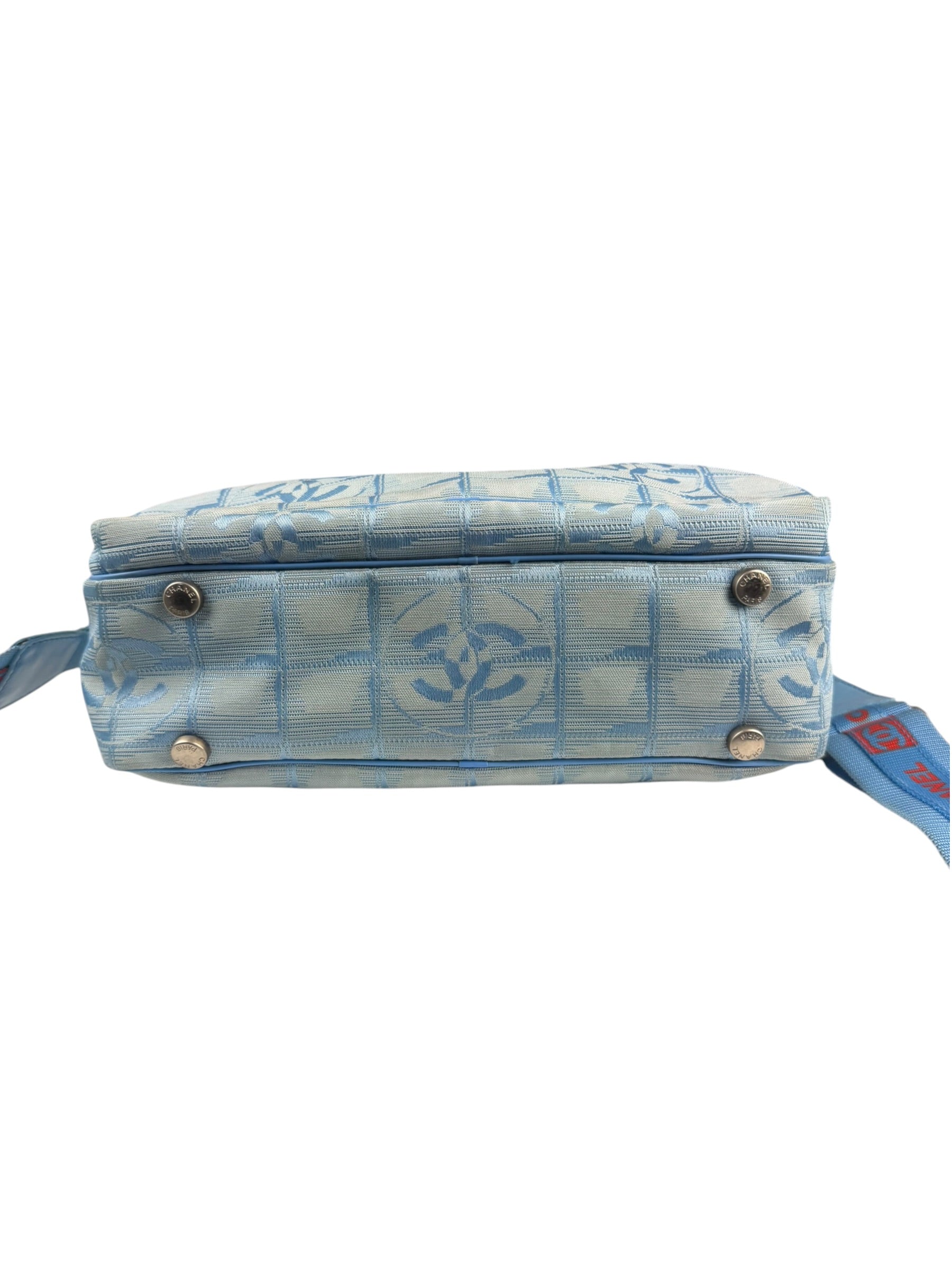 Chanel Blue CC Travel Line Tote Two-Way Bag