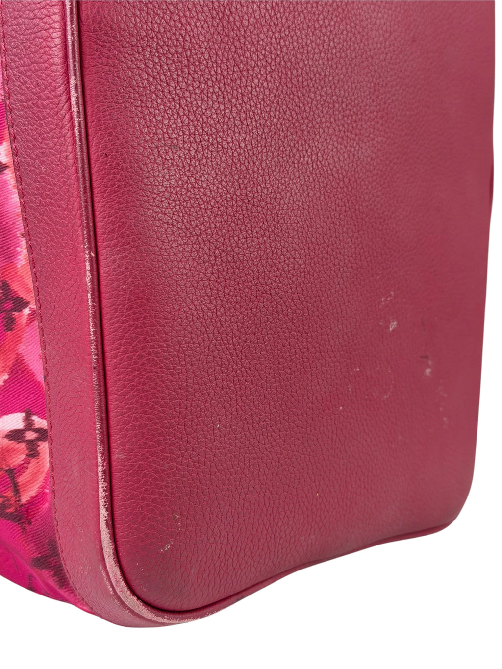 Louis Vuitton Pink Leather Trim Floral Ikat Noefull PM