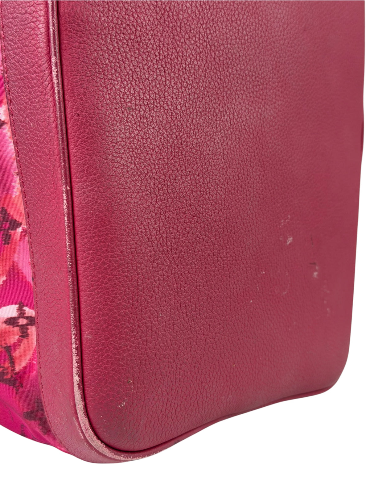 Louis Vuitton Pink Leather Trim Floral Ikat Noefull PM