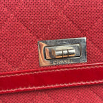 Chanel Dark Red East West Chocolate Bar Patent Trim Handbag 2002-03