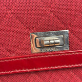 Chanel Dark Red East West Chocolate Bar Patent Trim Handbag 2002-03