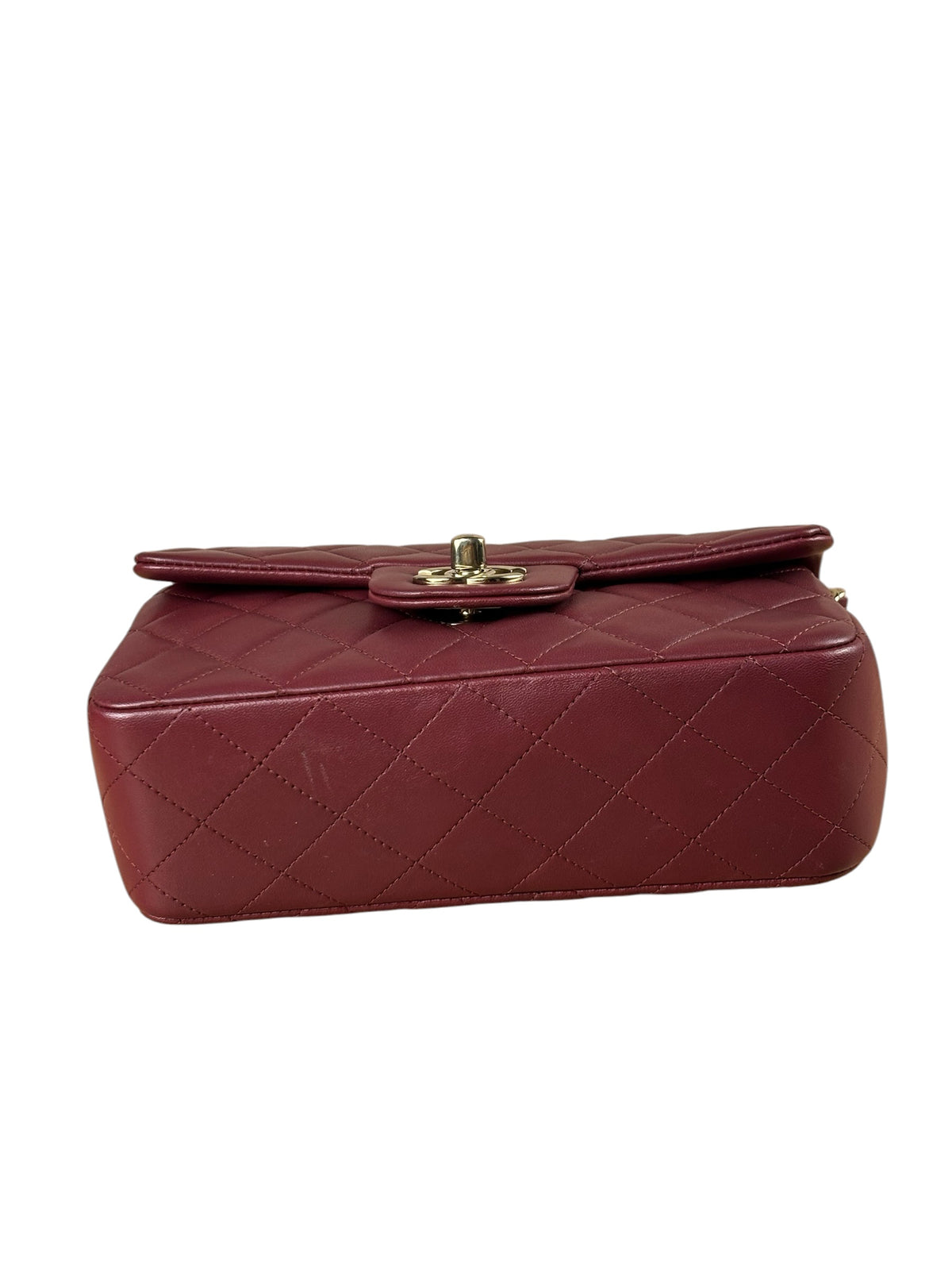 Chanel Burgundy Quilted Lambskin Small Flap Bag 2021