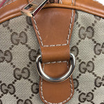 Gucci Beige/Brown GG Web Boston Two-Way Bag