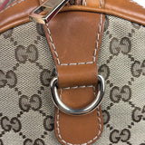 Gucci Beige/Brown GG Web Boston Two-Way Bag