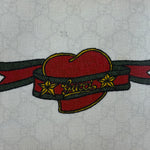 Gucci Vintage Tattoo Heart GG Shoulder Bag