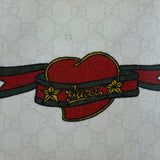 Gucci Vintage Tattoo Heart GG Shoulder Bag