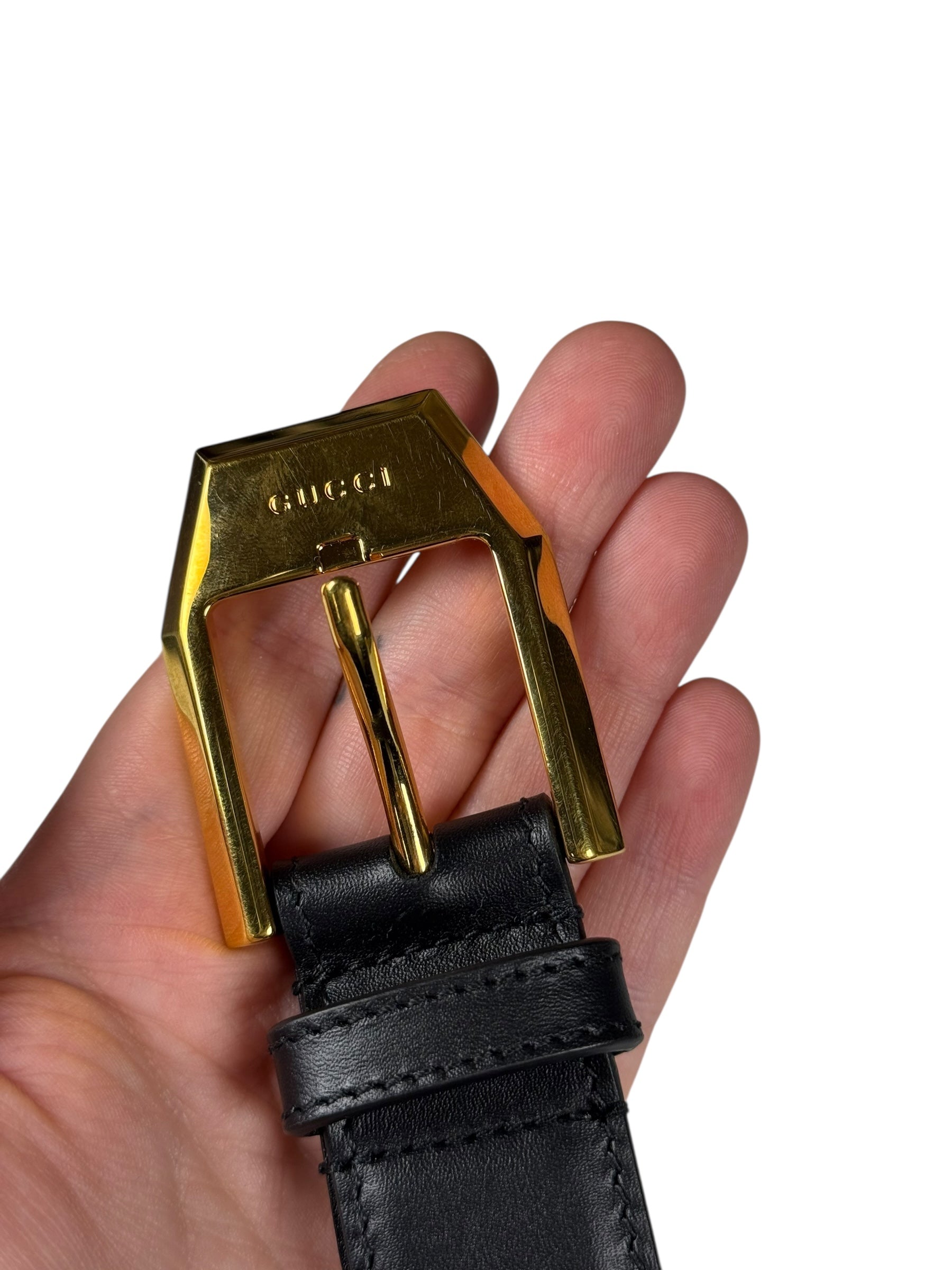 Gucci Black Leather Belt