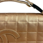 Chanel Gold Calfskin Chocolate Bar Shoulder Bag 2002