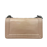 Chanel Cream Patent Leather Boy Flap Bag 2012