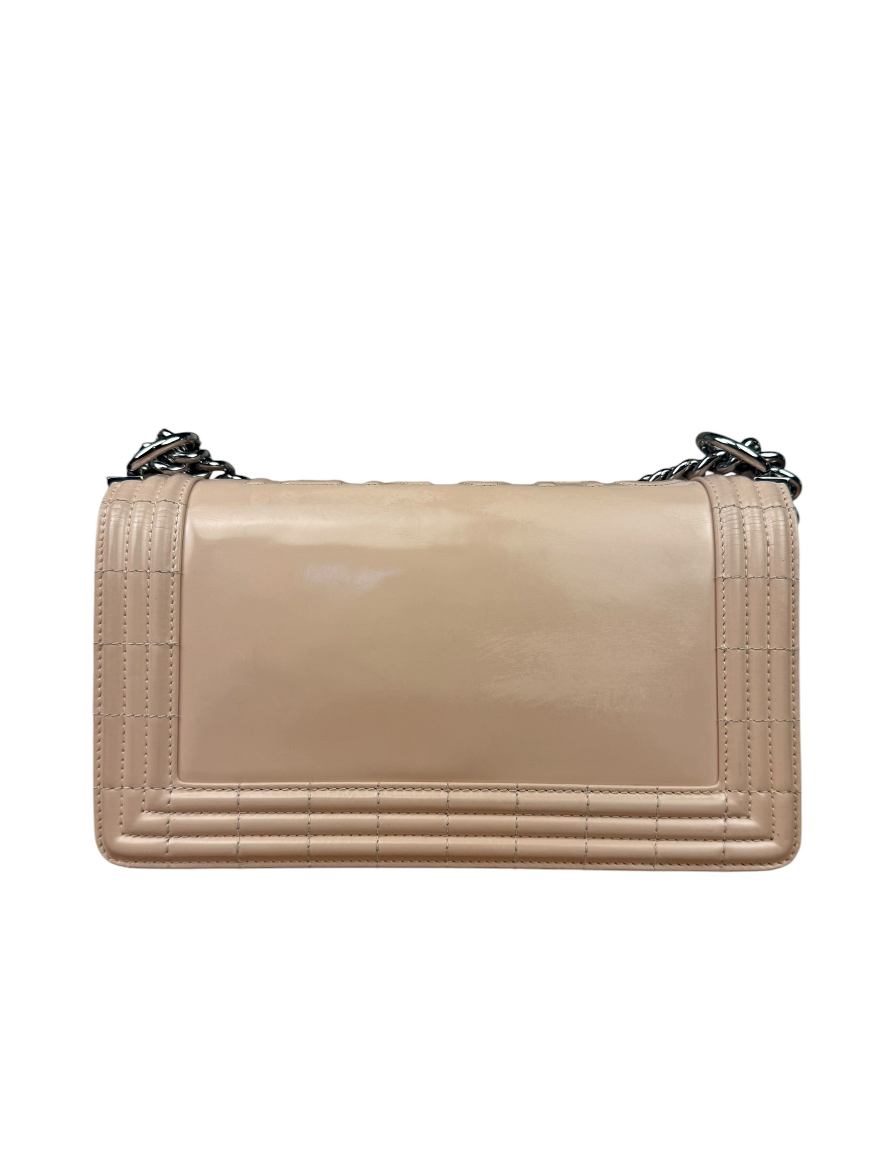 Chanel Cream Patent Leather Boy Flap Bag 2012