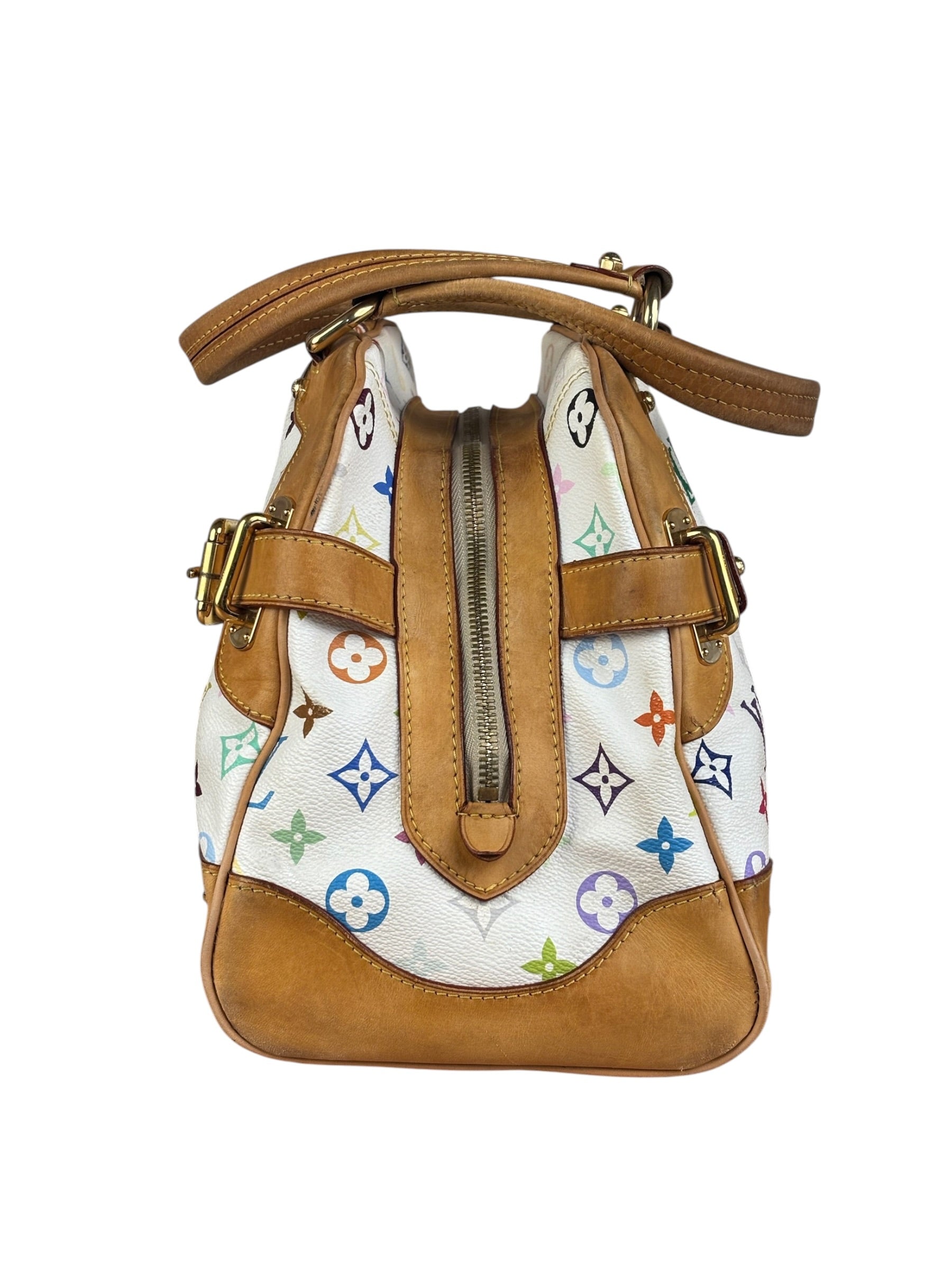 Louis Vuitton White Monogram Murakami Claudia Handbag