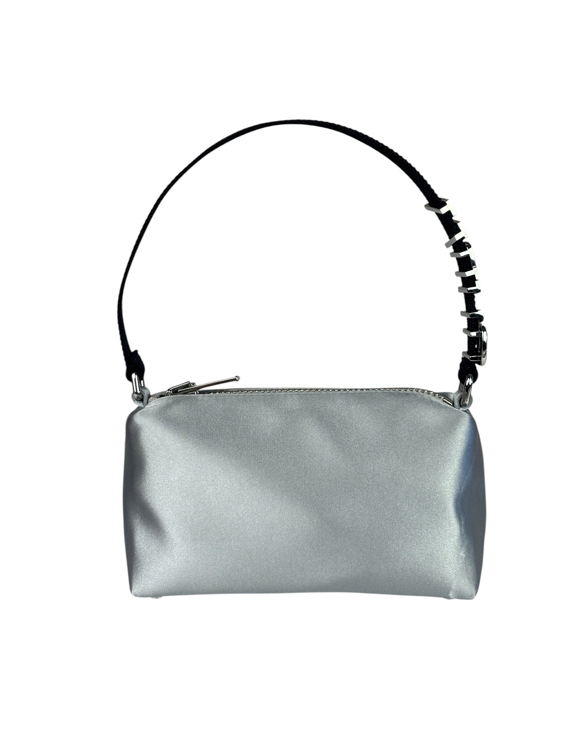 Alexander Wang Silver Satin Heiress Pouch